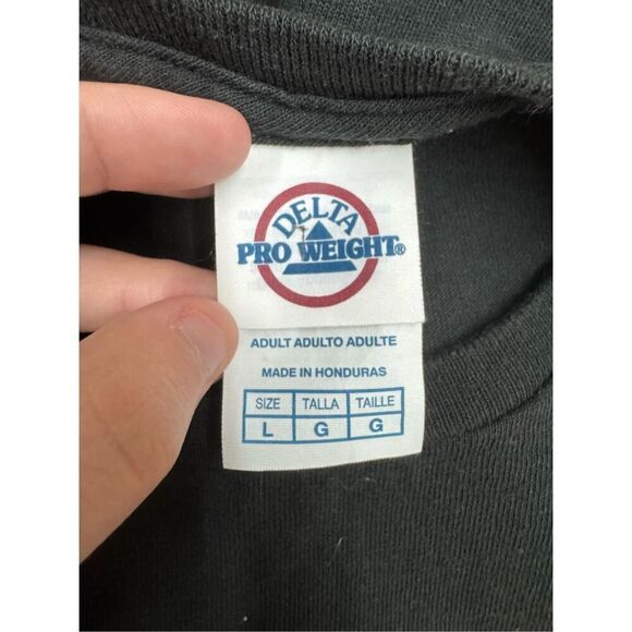 Buck Wear Black Short Sleeve American Flag Tee Size Large - Picture 5 of 7